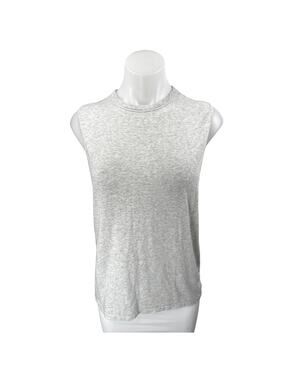 Skims Women's Gray Sleeveless Knit Activewear Fitness Gym Muscle Tee Tank Top XS